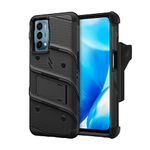 ZIZO Bolt Bundle for OnePlus Nord N200 5G Case with Screen Protector Kickstand Holster Lanyard - Black