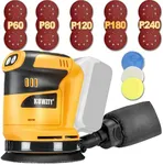 KUWZTY Random Orbit Sander for DEWALT 20v Battery, 5-Inch Variable Speed Orbital Hand Sander with Dust Collector for Sanding and Polishing (Tool Only,No Battery)