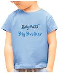 Tstars Only Child to Big Brother Shirt Baby Announcement Sibling Boys Kids Shirts 2T California Blue