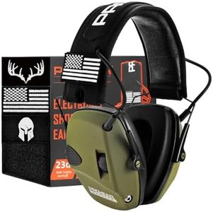 PROHEAR Electronic Ear Protection for Shooting with 4X Sound Amplification, Gun Range Hearing Protection Muffs, NRR 23dB Noise Reduction Headphones for Hunting, Green