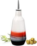 GUTE Cruet Ceramic Olive Oil Dispenser Bottle - Perfect Home Decor Gift - 400ml Vinegar Cruet Bottle with Pourers - Blue Olive Oil Carafe for Kitchen - Cruet for Vinegar and Oil 9" H 3" W