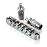 VANSON Chrome Roller Saddle Bridge for Epiphone Les Paul, SG, ES, Dot, Bigsby T-O-M (Chrome)