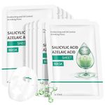 Salicylic Acid Face Sheet Mask Skincare, Hydrating Sheet Masks for Face, Facial Mask for All Skin Types - Hydrates & Moisturizes Skin, Daily Facial Sheet Mask for Women, Pack of 10