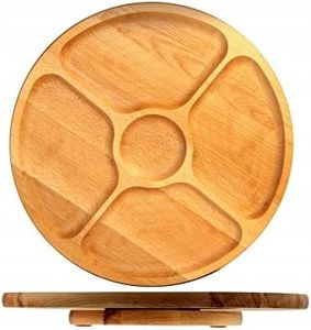 COLLECTOR Turning Board Split Plate Round Wood Turner Serving Snack Ash Wood 33 cm