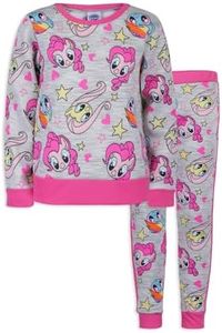 Girl's 2 Piece My Little Pony Jogger Set with Long Sleeve Shirt and Sports Pants, Grey, Size 4