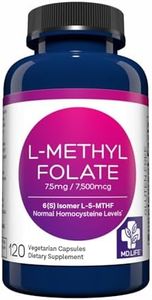 MD Life L-Methylfolate 7.5 mg Supplement - Professional-Grade Active L Methylfolate Supplement - 120 Capsules - L-Methylfolate 7.5mg - Maximum Potency MTHFR W/Essential Amino Acids