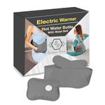 Bargain House - Electric Hot Water Bottle With Soft Cover & Waist/Back Belt Set - Heating Pad - Rechargeable & Portable - Pain Relief For Cramps And Muscles -Period Cramp Heat Pad – (Grey)