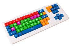 DURAGADGET LARGE Colourful Childrens/Special Needs/Sight impaired PC Keyboard PS2/USB - Great For Teaching/Learning at Home (Dimensions: 470 x 180 x 15mm)