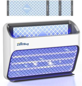 ZeroBug 2025 Upgraded Electric Fly Zapper & Trap, 5X Catcher Rate Fly Killer, USB-C Powered Indoor Bug Zapper with Long-Life UV LED, Mosquito Killer for UK Home, Kitchen, Office, 1 Device & 3 Traps