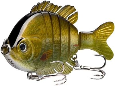 BASSDASH SwimPanfish Multi Jointed Panfish Bluegill Swimbaits Hard Topwater Bass Lures Fishing Lure Crank Saltwater 3.5in/0.85oz