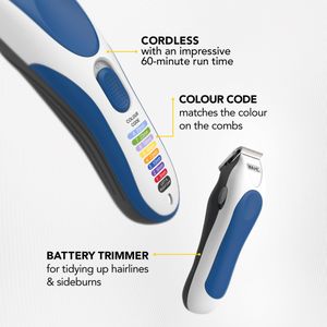 Wahl Colour Pro Cordless Haircut Kit – Rechargeable Hair Clipper Set