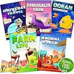 LIFEBE 5 Sticker Books for Kids 2-4