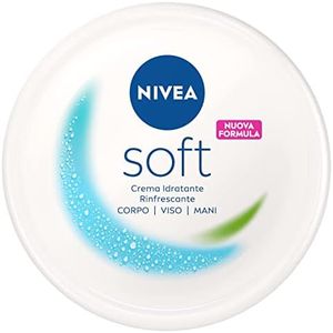 NIVEA Soft Crema Multiuso 1 x 300 ml, Crema Idratante e Rinfrescante, Crema Viso, Corpo, e Mani a Rapido Assorbimento, Arricchita con Vitamina E e Olio di Jojoba