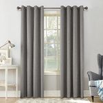 CUCRAF 100% Blackout Curtains 90 Inch Drop 2 Panels Soft Texture Energy Saving Sun Blocking Eyelet Top Thermal Curtains for Bedroom Living Room 52 X 90 Inch(double-sided Linen)