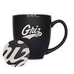 Rico Industries NCAA Vanderbilt Commodores Main 16oz Matte Black Bistro Mug - for Hot or Cold Drinks - Team Logo Etched for Unique Feel