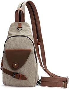 KL928 Canvas Sling Bag Crossbody Backpack Shoulder Casual Rucksack for Men Women