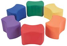 SoftScape Butterfly Stool Modular Seating Set for Toddlers and Kids, Colorful Flexible Seating for Classrooms and Daycares (6-Piece Set) - Assorted