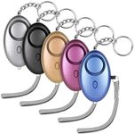 Flintronic 5 Packs Personal Alarms, 140DB Personal Security Alarm with LED Light, Self-Defense Emergency Alarm for Women, Girls, Children and Elderly
