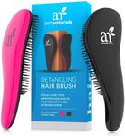 Artnaturals Detangling Hair Brush Set - (2 Piece Gift Set - Pink & Black) - Detangler Comb for Women, Men and Kids - Wet & Dry – Removes Knots and Tangles, Best for Thick and Curly Hair – Pain Free