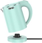 RHD 0.5L Small Portable Electric Kettles for Boiling Water, 304 Stainless Steel Hot Water Dispensers, Fast Boil Teapot, Auto Shut-Off, Perfect For Dorm RV Travel Coffee Tea, Green