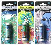 Earth Solutions Aromatherapy Inhalers | Mood Lift, Inner Peace, Stress Ease (3 pack) | Personal Essential Oil Diffusers | A Calm Essential Oil Blend with Positive Affirmation | Best Essential Oil Sets