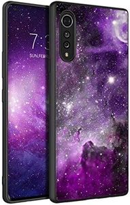 KANGYA LG Velvet Case, LG Velvet Phone Case, Slim Fit Glow in The Dark Space Galaxy Nebula Design Hybrid Hard PC Soft TPU Girls Women Men Protective Cases Cover for LG Velvet 4G/5G (2020), Purple