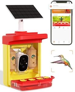 Bilantan Smart Hummingbird Feeder with Camera Solar Powered, Lifetime Free AI Hummingbird Feeder Camera 2.5K Motion Activated Wireless Outdoors Live, Great Gifts for Christmas, Grandparents, Parents