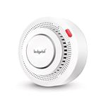Ledgebit Wi-Fi Smoke Detector (Upgraded) – Battery-Powered Fire Alarm | Smart Life App Alerts | Photoelectric Sensor