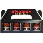 Ntsama Hot Chilli Sauces Gift Set 4 (41ml Each Jar) Unique Flavours Classic Chilli Sauce, Thyme and Lemon Sauce, Ginger and Garlic Sauce, Chilli and Roast Peppers Sauce - Classic Scotch Bonnet Flavour