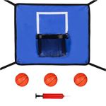 Trampoline Basketball Hoop, Breakaway Rim for Dunking Trampoline, with Mini Basketballs and Inflator, Breakaway Rim for Dunking Square Trampoline, Universal Reusable Trampoline Toys, for Kids Adults