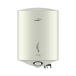 V-Guard Divino 3Kw Geyser 10 Litre Wall Mount Water Heater|33% Faster Heating|5 Star Rating|Vitreous Enamel Tank Coating|Advanced 4 Layer Safety|Suitable For Hard Water&High-Rise Building|White