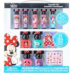 Disney Minnie Mouse 11 pcs Makeup Set for Kids | Girls Makeup Kit Includes Lip Gloss, Nail Polish & More | Birthday Gifts for Ages 3+ by Townley Girl