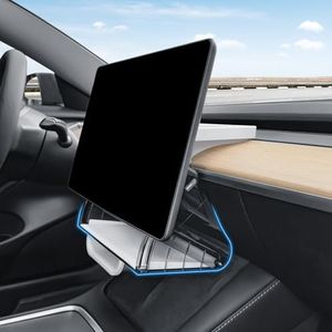 Klutchtech Model 3/Y Hideable Under Screen Storage Magnetic Center Console Organizer Behind Screen Tray Compatible with Tesla Model Y/3 2025-2017 White (Not fit 2024 Model 3)