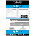 AT-A-GLANCE 2025 Planner, Daily & Monthly, 5-1/2" x 8-1/2", Desk Size, Two Page Per Day Refill, Loose-Leaf (481-225A-25)