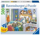 Ravensburger Cat Nap 14966 500 Piece Large Pieces Jigsaw Puzzle for Adults, Every Piece is Unique, Softclick Technology Means Pieces Fit Together Perfectly