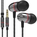 Betron ELR50 Headphones Earphones Wired with Noise Isolating In-Ear Earbuds, Black