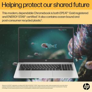 HP Chromebook 15.6" Laptop – 128GB, Mineral Silver