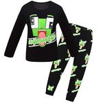 Thombase Kids Boys Funny Fashion YouTube Gamer Fans' Pyjamas PJS Set Youth Girls Sleepwear Shorts (Long, 7-8 Years)