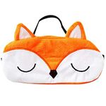 Eye Mask for Sleeping, Ulife Mall Cute Fox 3D Animal Soft Fluffy Plush Sleep Mask Sleeping Mask Novelty Blindfold Breathable Eyeshade Travel Eye Cover for Women Men Girls Kids - Orange