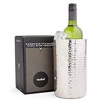 VonShef Wine Cooler, 1.5L Stainless Steel Hammered Wine Bottle Cooler, Home Bar Accessory for Beer, Wine & Champagne, Double Walled Wine Cooler for Parties & BBQ's