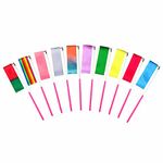 AITIME 10 Pieces 2 Meters Rhythmic Gymnastics Dance Ribbons,Dancer Ribbons with Twirling Wands for Kids Dancing,CE and EN71 Approved (10 Colors)