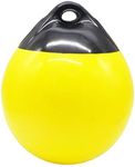 X-Haibei 1 Boat Fender Ball Round Anchor Buoy, Dock Bumper Ball Inflatable Vinyl Shield Protection Marine Mooring Buoy (Yellow, A25(D9.8* H12.2INCH))