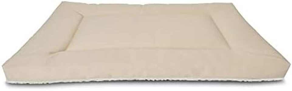 Pet Dreams Dog Crate Bed - Eco Friendly Bedding for Dogs, The Original Dog Crate Pad/Kennel Mat, Ultra Soft Dog Bed, Reversible Mats, Non Toxic Washable Dog Bed (Khaki, Small 24 Inch Crate Pad)