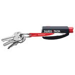 Swiss Tech ST81010 3-in-1 Auto Emergency Tool Key Ring (Black and Red)