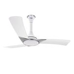 RR Signature (Previously Luminous) Raptor 1200MM Ceiling Fan for Home and Office with BEE 3-Star Rating and 40% Energy Saving (Chrome White), Standard