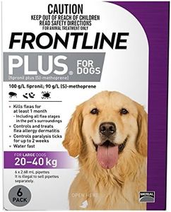 FRONTLINE PLUS For Dogs 20 To 40 Kg PURPLE Pack 6 Pipettes