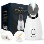 Vandelay Facial Steamer SteamPro Plus | Medical Facial Steamer for Cold and Cough | Nano Atomisation | Cotton Pads included | Steam Inhaler & Vaporizer Machine | Fast Mist | Beauty Steamer | 1 Year Warranty