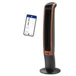 Lasko Oscillating Wind Curve Tower Fan, Bluetooth Technology, 3 Quiet Speeds, for Bedroom, Living Room & Office, 42", Woodgrain, T42905