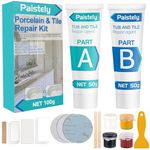 Porcelain Repair Kit, Tub, Tile and Shower Repair Kit, Waterproof and Leak-Proof Fiberglass Tub Repair Kit, Tile Repair Kit for Ceramic, Porcelain, Marble, Quartz, Resin, Granite (4 color match)