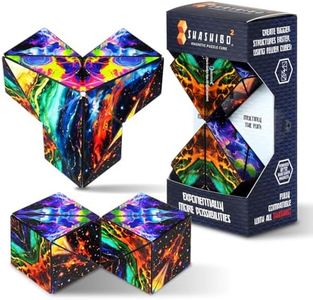 Shashibo Sensory Fidget Toy for Adults & Kids, Stress Relief Fidget Toy for Adults, Teens & Kids, Cool Fidget Toys for Desk, Classroom Must Have, Sensory Shape Shifting Cube, 100+ Possible Shapes